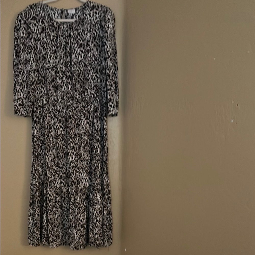 A New Day Black and White Bishop Sleeve Sundress